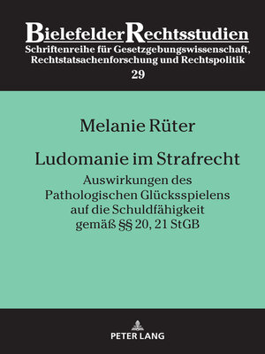 cover image of Ludomanie im Strafrecht